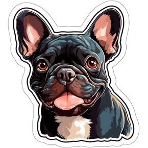 French Bulldog Sticker Decal Vinyl Small Waterproof for Water Bottle Mug Passport Book Scrapbook Notebook Laptop Tumbler Skateboard Computer Phone Size Funny Gift Car Stickers