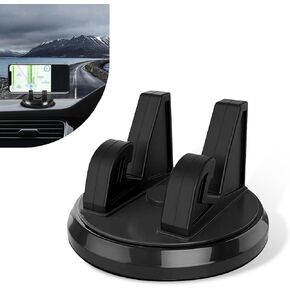 Pack-1 Car Dashboard Cell Phone Holder, 360 Degree Rotating Navigation Bracket, Phone Fixing Device, Automobile Interior Products, Universal for Most Cars, SUVs and Vans (Black)