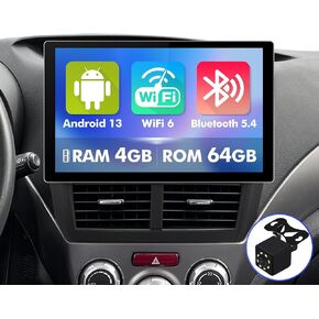 11.5 Inch 4+64GB Touchscreen Android 13 Car Stereo for Subaru Forester 2008-2012 Impreza 2008-2011 with Wireless CarPlay & Android Auto Car Radio, Support GPS, WiFi 6, Bluetooth,5.4, FM