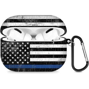 American Flag Airpods Pro Case Compatiable with Airpods pro-Airpods Cover with Key Chain,Full Protective Durable Shockproof Personalize Wireless Headphone Case