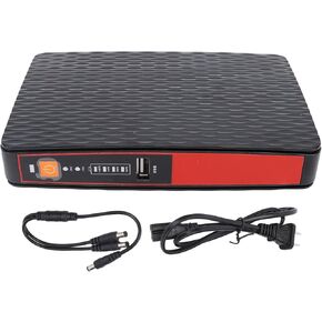 UPS Power Supply 5V 2A USB 9V 12V DC 15V 24V POE Mini UPS 8000mAh Portable Backup Battery Global AC Input USB for Router Camera Security (US Plug)