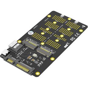 Sintech 2in1 Combo M.2 NVMe SSD to SFF-8654 Slimline SAS(PCIe),NGFF SATA to SATA Adapter Card (Not Support NVEM SSD to SATA or M.2 SATA to SFF-8654)