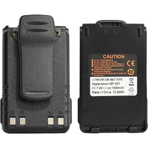 Amasu BP-227 7.4V 1800mAh Li-ion Battery Compatible with IC-F50 IC-F51 IC-F60 IC-F61 IC-F88 IC-M87 IC-M88 IC-V85 IC-E85 IC-V85E