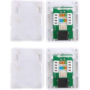 Yctze 2Pcs RJ45 Mount Box Cat6, SinglePort Desktop Network Junction Boxes for Cat5, Cat6 Network Socket