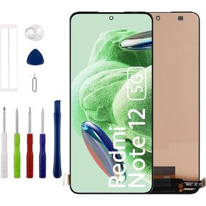 New 6.67'' TFT Display Touch Screen Digitizer Assembly Replacement for Xiaomi Redmi Note 12 4G/5G & Xiaomi Poco X5 5G with Repair Tools Kit-No Fingerprint Function