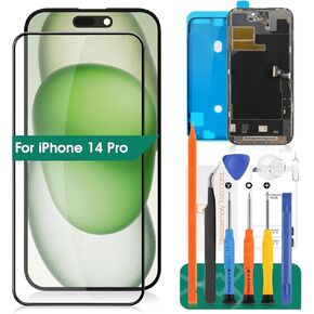 Incell for iPhone 14 Pro Screen Replacement for iPhone 14 Pro LCD Digitizer Repair for iPhone 14 Pro A2890 Touch Screen Display Assembly A2650 A2889 A2892 Black