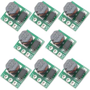 8PCS DC Boost Power Module 0.9-5V to 5V1.5V Boost Converter Board 4.2V to 5V Boost Conversion Power Module Applications Battery Solar Panel Rectifier DC Generator