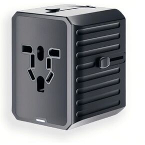 Travel Plug Adapter, Universal Travel Adapter with 3 USB + 1 Type C, International Power Adapter with UK/US/AUS/EU Plugs and Socket, International Travel Adapter Wall Charger