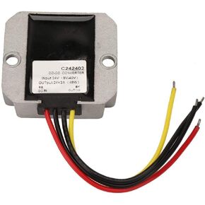 Step Down Converter, DC 8-40V to 24V Boost Reducer Voltage Regulator Module IP65 Voltage Module for Motor(2A)
