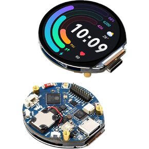 ESP32-S3 1.46inch Round Touch Display Development Board, 412x412 Pixels IPS Display Panel, Accelerometer and Gyroscope Sensor, Onboard Speaker and Microphone, ESP32 with Display