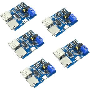 5Pcs Small Amplifier TF Card U Disk Play MP3 Decoder Player Module Micro USB 5V Power Supply with Audio Amplifier