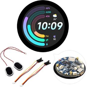 Waveshare ESP32-S3 1.85inch Round Display Development Board 360×360, 32-Bit LX7 Dual-Core Processor, Up to 240MHz Frequency, Supports Wi-Fi & BLE 5, Accelerometer and Gyroscope Sensor, with Touch