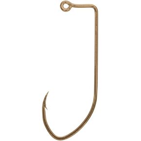 Eagle Claw 500-2/0 Pro-V 90 Degree Non Offset Jig Hook, Size 2/0, Bronze, Package of 100