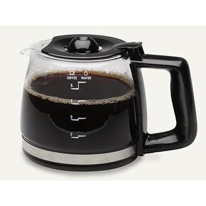 Glass Coffee Pot for 5-Cup ONLY Compatible with BLACK+DECKER Coffeemaker, Black, DCM600B