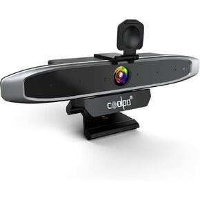 Video Conference Camera 4K Webcam, Smart Gesture-Control Focus, AI Auto-framing w/ 110° FoV, Noise Reduction & Echo Cancellation 6 Microphones, for Video Conferencing Streaming, w/Cover