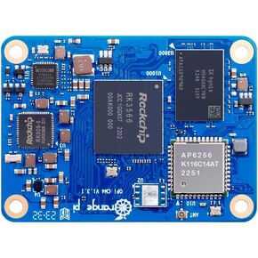 CM4 8G64GB RK3566 Quad Core 64 Bit Single Board Computer, Compute Module 4 with 64GB eMMC 1.8 GHz Frequency Wi-Fi & Bluetooth 5.0 Integrated RKNN NPU AI Accelerator (CM4 8G64G)