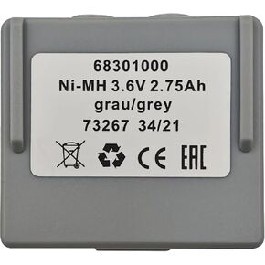 68301000 68300900 3.6V 2750mAh Ni-MH Battery for HETRONIC Remote Control Grey Battery (3.6 Volt, 2.75Ah, Ni-MH, Rechargeable)