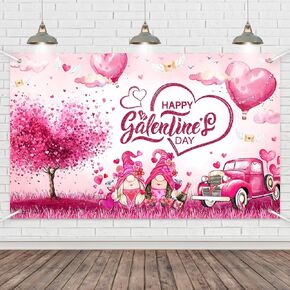 Galentines Day Decorations Banner 70.8x43.3 Inch - Pink Love Heart Party Decor Favors Signs for Friends, Women, Her - Backdrop, Photo Booth Props, Gifts, Supplies