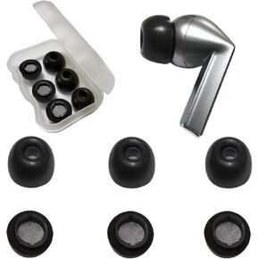 Memory Foam Ear Tips for Samsung Galaxy Buds3 Pro Earbud Replacement Tips for Galaxy Buds3 Pro Fit in Case Black, 3 Pairs Extra Small Earbud Tips