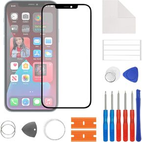 New Front Outer Lens Glass Screen Replacement for iPhone 12 Pro max with Free Repair Tools Kit.(No LCD Touch ＆ Digitizer)-(6.7 inch)