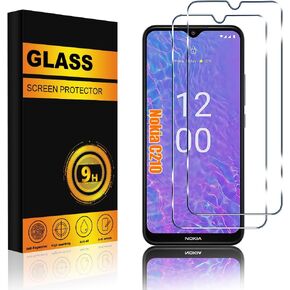 2 PACK for Nokia C210 Screen Protector Glass, Premium 9H Hardness Anti-Scratch Bubble Free Tempered Glass Screen Protector for Nokia C210