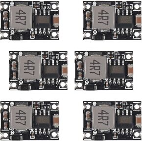 6PCS 5V Regulator Mini Reducer DC 5-30V 12V 24V Buck to 5V Buck Converter Board 1.8A Output Mini360 Small Size Aircraft Model MP1584EN DC-DC Buck Converter Adjustable Power Module
