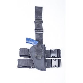 OUTBAGS USA (NTAC09-BK-RH) - Nylon Drop Leg Thigh Holster with Bullet Shell Loops. Fits Most 4" Revolvers. Made in USA