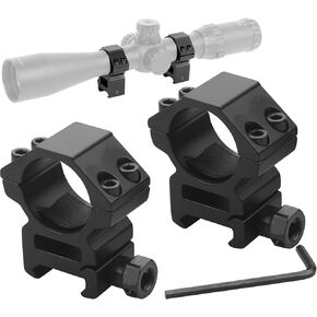 1 Inch Dovetail Scope Rings Mounts for 20mm Weaver Picatinny Rails (One has Stop pin)