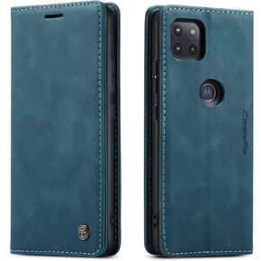 حالة Kowauri لـ Moto One 5G ACE [ليس لـ Moto One 5G] ، تصميم Case Case Case مع فتحة البطاقة وقضية Flip Flip Magnetic Flip لـ Motorola Moto One 5G Ace 6.7 "2021 (Blue)