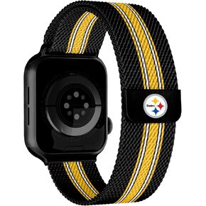 ترتفع NFL شريط الفولاذ المقاوم للصدأ متوافق مع Apple Watch | فرقة ساعة الإغلاق المغناطيسي in Kuwait