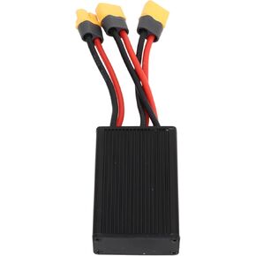 Dual Battery Pack Switch Balancer Aluminum Alloy Interface XT60 Dual Battery Discharge Converter for Electric Bike (40A)