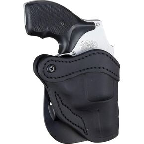 1791 GUNLEATHER J-Frame Revolver Paddle Holster - OWB CCW Leather Gun Holster for Belts - Right Handed - Fits All J-Frame Revolvers Including S&W and Ruger LCR not Taurus