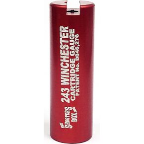 243 Winchester Case & Ammunition Gauge for Checking Your Reloads & Ammo, Red