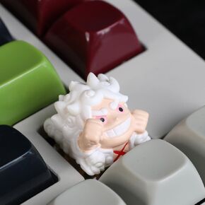 Keycaps,Resin Mechanical Keyboard Three-Dimensional Keycap,Anime Characters Personalized Replacement Keycaps for Gaming Keyboards (Style 1)
