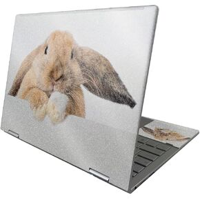 MightySkins Glossy Glitter Skin Compatible with HP Envy x360 13" (2022) - Lop Bunny | Protective, Durable High-Gloss Glitter Finish | Easy to Apply, Remove, and Change Styles | Made in The USA