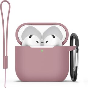 Vanjua Cover for AirPods 4 Case, Soft Silicone Shock Resistant, Full Protective Case Cover Compatible with AirPods 4th Generation 2024