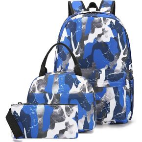 School Backpack for Boys Lightweight Kids Backpack Lightning Bookbag Travel Daypack Water Resistant Laptop Backpack With Lunch Bag Pencil Case