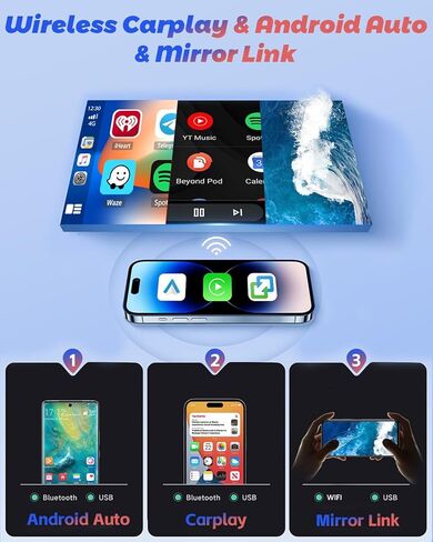 Hikity for BMW 1 Series E81 E82 E87 E88 2008-2012 Android Car Stereo Radio Carplay Android Auto ، 2+64g 9 inch touchscreen Radio WiFi GPS Navigation Bluetooth FM RDS EQ Mirror Link in Kuwait