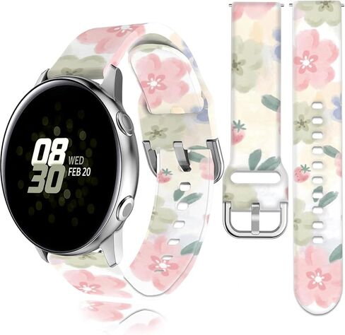 20mm Watch Band Compatible with Samsung Galaxy Watch 7 FE 6 5 4 40mm 44mm,Watch 6 4 Classic Band, Galaxy Watch 5 Pro 45mm, Galaxy Watch 3 41mm, Active 2 Silicone Sport Band Women Men in Kuwait