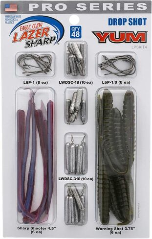 مجموعة Eagle Claw LPS Avid - Drop Shot ، Multi ، مقاس واحد ، (LPSKIT4) in Kuwait