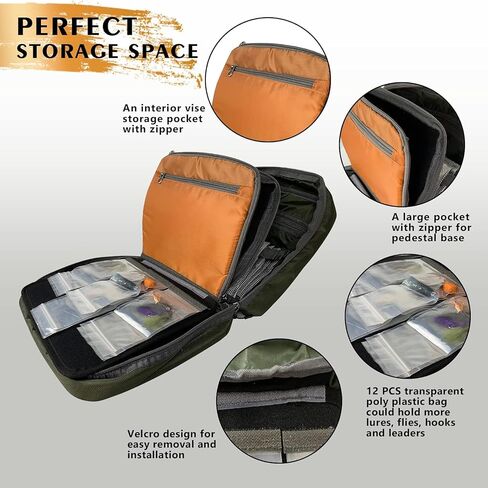 Aventik Fly Tying Bag Multiple Pockets High Capacity Fly Tying Materials Storage (Large Multiple Pockets) in Saudi Arabia