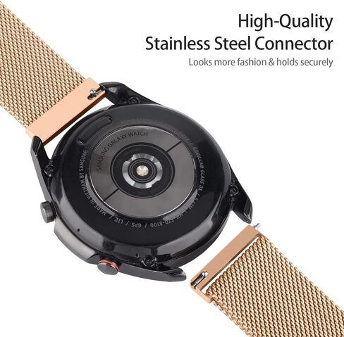Metal Bands Compatible with Samsung Galaxy Watch 7 Band 40mm 44mm, Galaxy Watch FE Bands 40mm, 20mm Watch Band Stainless Steel Wristbands Strap for Galaxy Watch 7 6 5 5 Pro Women Men in Kuwait