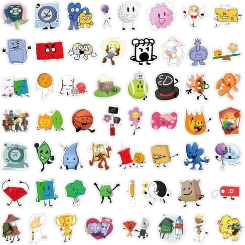 112pcs معركة من أجل ملصقات جزيرة الأحلام ملصقات BFDI مقاوم للماء فينيل ماء زجاجة شارات الأطفال والمراهقين هدايا الحفل in Saudi Arabia