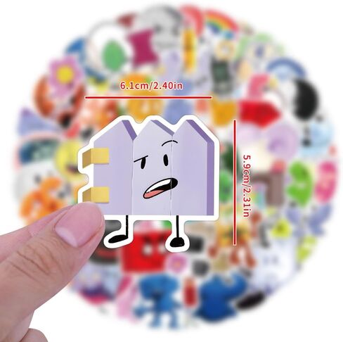 112pcs معركة من أجل ملصقات جزيرة الأحلام ملصقات BFDI مقاوم للماء فينيل ماء زجاجة شارات الأطفال والمراهقين هدايا الحفل in Saudi Arabia