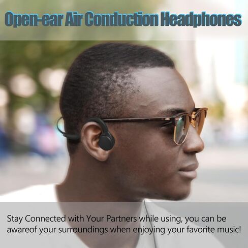 H08A Open Ear Wired Headphones for School Stereo Gaming Headset Air Conduction Lightweight Design Prefect for Homework,Study,Work,Game(Enhanced Plug-in Mic) in Saudi Arabia