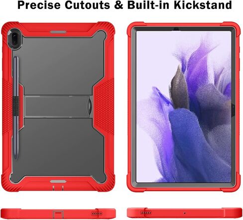 Dteck Galaxy Tab S8 Plus 2022/S7 FE 2021/S7 Plus 2020 12.4" Tablet Case,PU Leather Folio Stand Smart Cases with S Pen Holder for Samsung Galaxy Tab S8+/S7 FE/S7+,Dog King in Kuwait