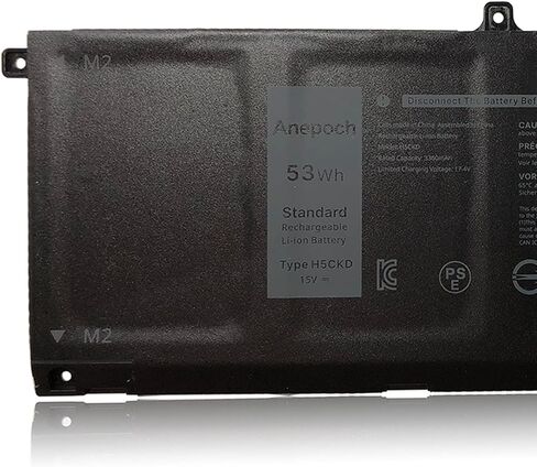 H5CKD PLAPTOP BATTERY استبدال Dell Vostro 5300 5401 5501 Latitude 3410 3510 لـ Inspiron 5300 5401 5408 5501 5508 5400 7405 7300 7500 2-in-1 Silver 07T8CD in Kuwait
