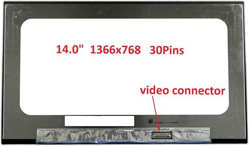 شاشة استبدال LCD جديدة (غير اللمس) 14 بوصة NT140WHM-N45 1366X768 (بدون قوسين) 30 PIN Matte لـ Dell PN DP/N 05TXC 005TXC 025T0 0025T0 لجهاز الكمبيوتر المحمول/العرض/الشاشة in Saudi Arabia