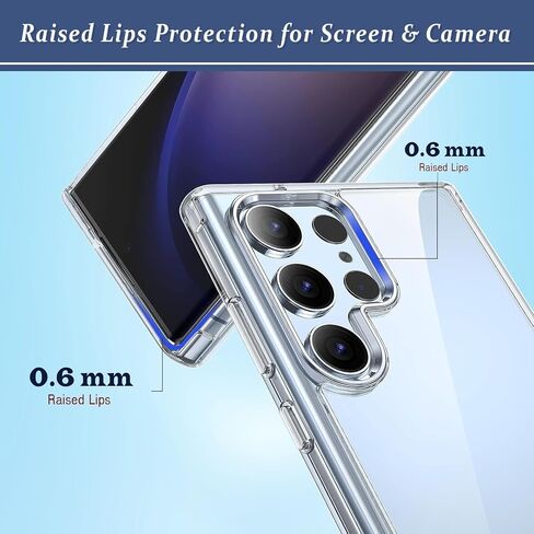 علبة واضحة مصممة ل Samsung Galaxy S22 Ultra - Camera Camera ، تصميم أنيق وضوء ، حالة وقائية ، غطاء مقاوم للصدمات ، TPU متين وبناء البولي كربونات in Saudi Arabia