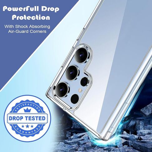 علبة واضحة مصممة ل Samsung Galaxy S22 Ultra - Camera Camera ، تصميم أنيق وضوء ، حالة وقائية ، غطاء مقاوم للصدمات ، TPU متين وبناء البولي كربونات in Saudi Arabia